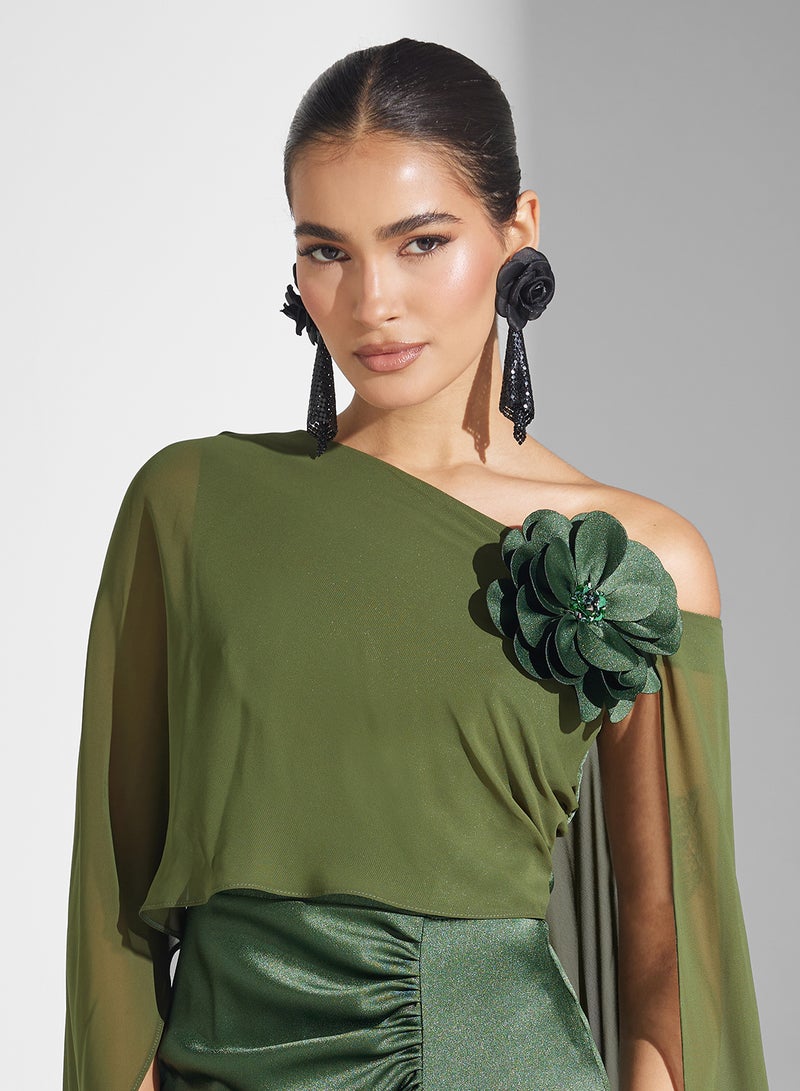 ايرا فستان ماكسي بكتف واحد - Image 3