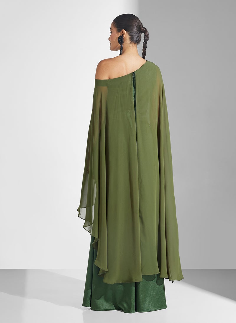 ايرا فستان ماكسي بكتف واحد - Image 2