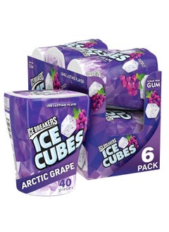 Ice breakers Ice Cubes Arctic Grape Flavored Sugar Free Chewing Gum Made With Xylitol 40 Piece Container (6 Ct)  - Image 2