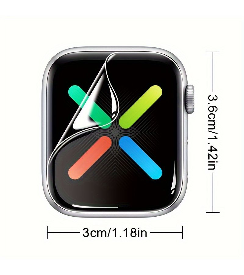 5 عبوات واقي شاشة هيدروجيل بحجم 44 مم لساعة Apple Watch مضاد للخدش وتلقائي الإصلاح وخالٍ من الفقاعات - Image 3