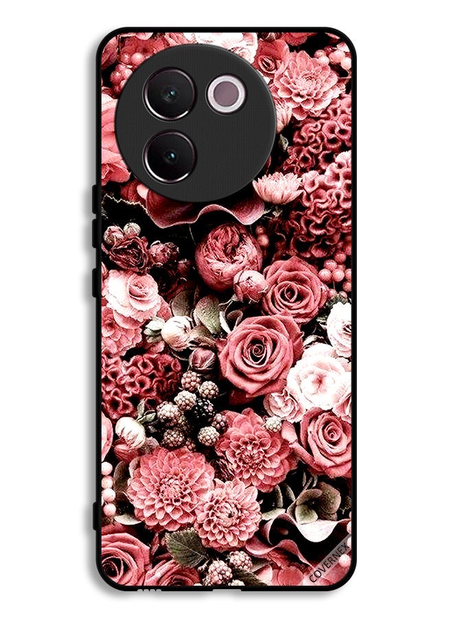 Covernex Vivo V30e 5G Protective Case Cover Peach Roses - Image 1