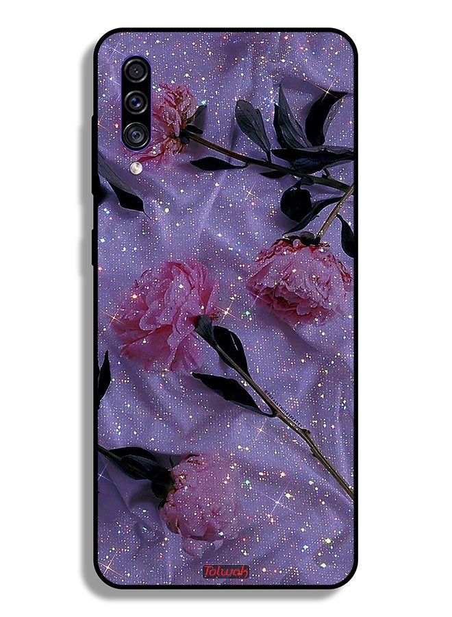 Tolwak Samsung Galaxy A50 Protective Case Cover Glitter Roses - Image 1