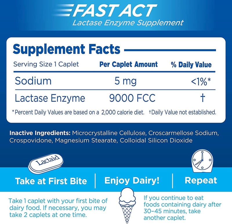 LACTAID CAPLETS Fast ACT 32 caplets 2 Pack - Image 5