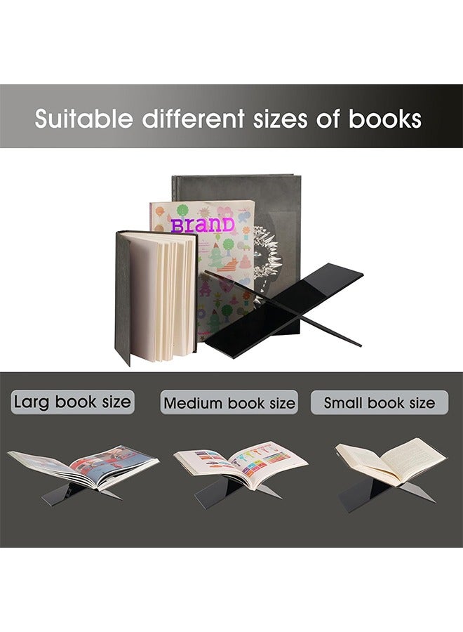 1 Set Book Stand, Reading Stand, Portable Adjustable Reading Document Stand, for Open and Closed Books, Magazines, Textbooks(black) - Image 4