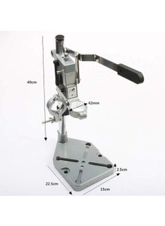 Shoppingekart Cast Iron Base Drill Machine Stand Height 400mm Heavy Weighted Bench Press Jig for electric Hand drill Adjustable Collet upto 60mm Drilling Depth upto 42mm  - Image 4