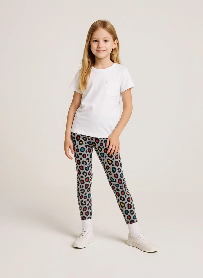 MINOTI Girls Printed Leggings with Stretch Waist for Everyday Comfort