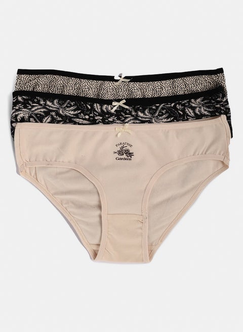 Pack of 3 Colored Bikini Panties