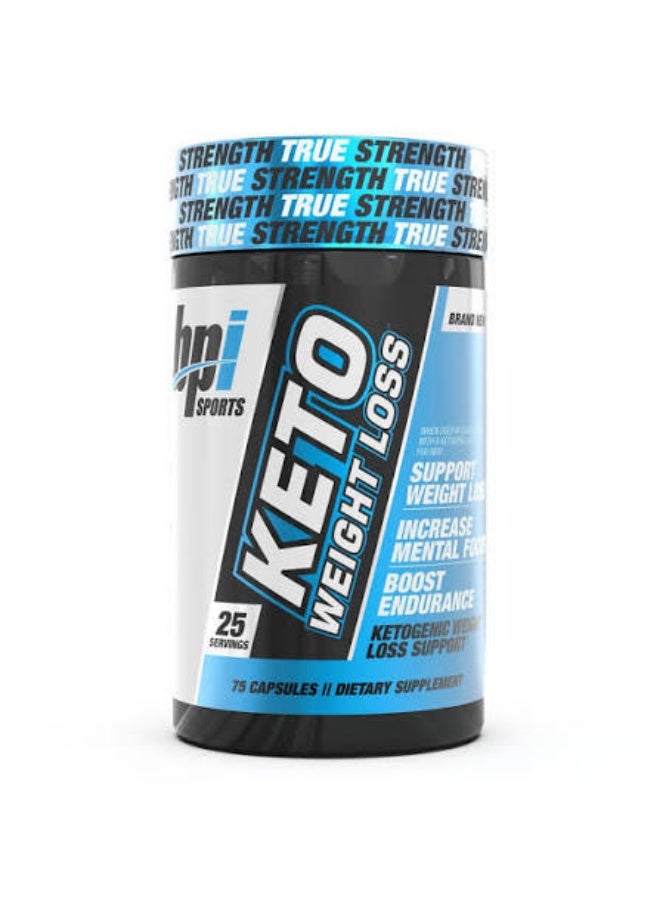 BPI Sports Keto Weight Loss Elite Fat Burner Dietary Supplement, 25 Servings
