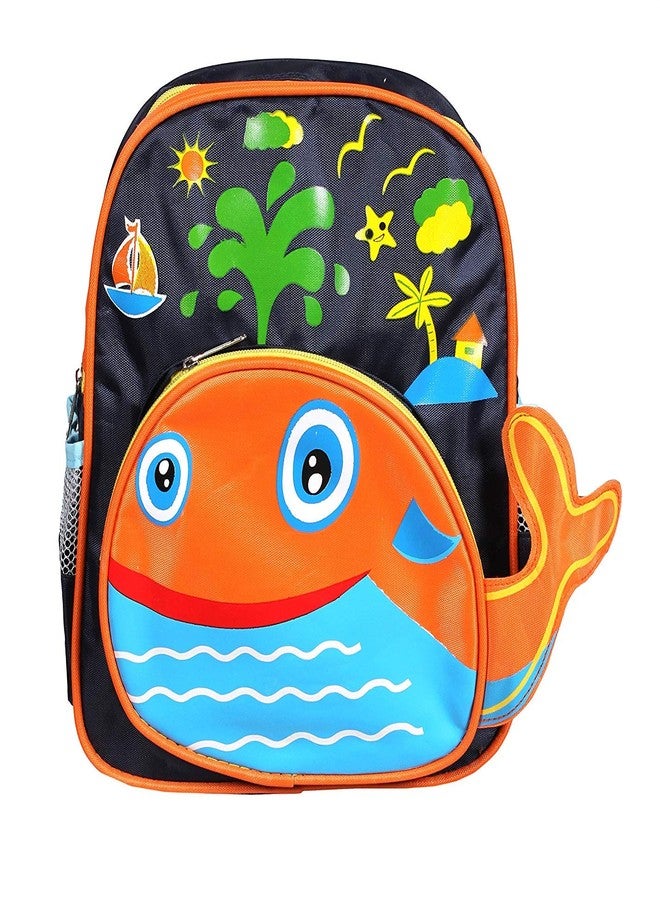Whitecloud TRANSFORMING HOMESÂ® Kid's Fish School Bag (IT N - 042) (Black), Polyster - Image 1