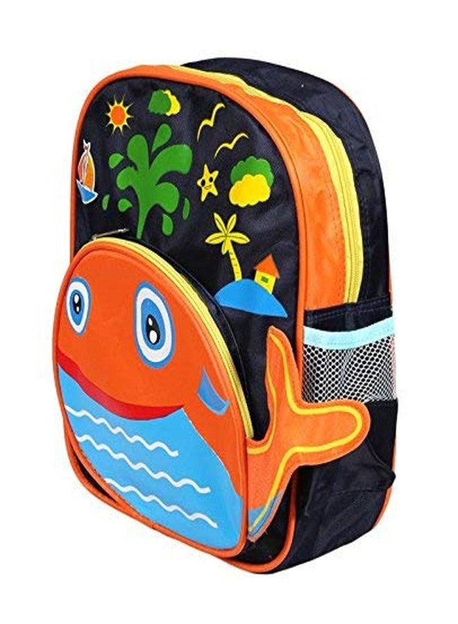 Whitecloud TRANSFORMING HOMESÂ® Kid's Fish School Bag (IT N - 042) (Black), Polyster - Image 2