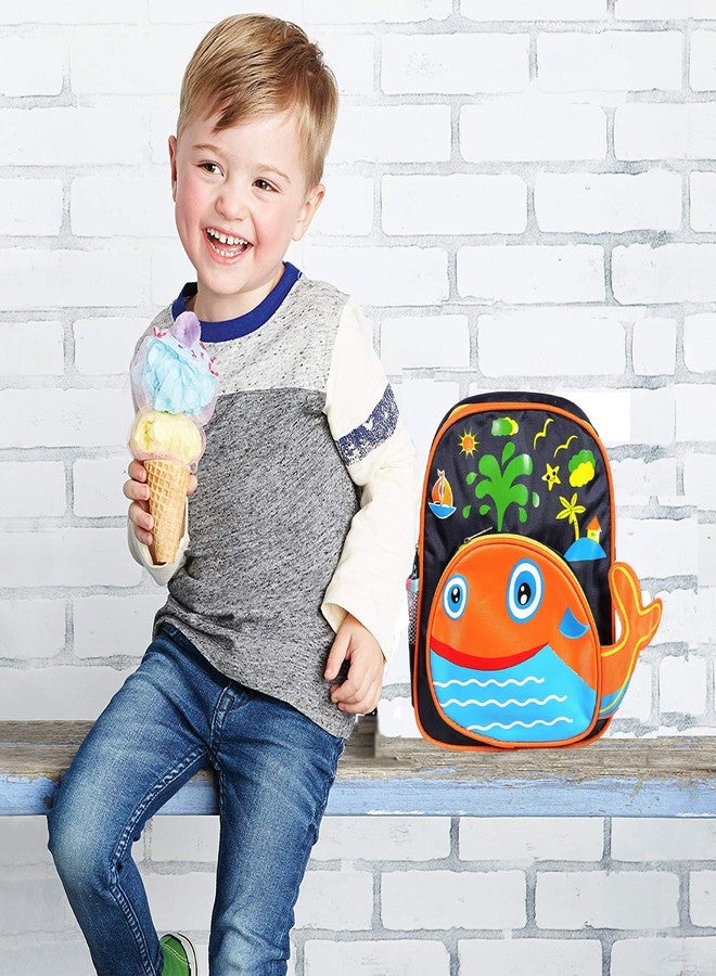 Whitecloud TRANSFORMING HOMESÂ® Kid's Fish School Bag (IT N - 042) (Black), Polyster - Image 5
