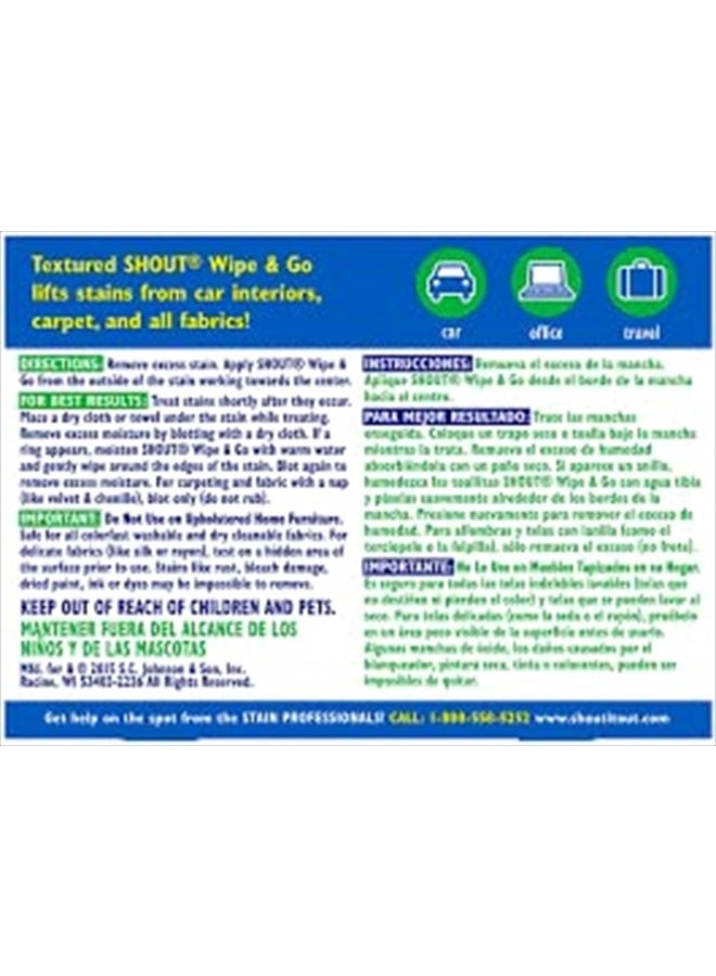 Shout Wipes, Wipe and Go Instant Stain Remover, Laundry Stain and Spot Remover for On-the-Go, 4 Wipes (Pack of 1) - Image 5