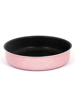 Rocky Granite Tray 20Cm Round Pink 