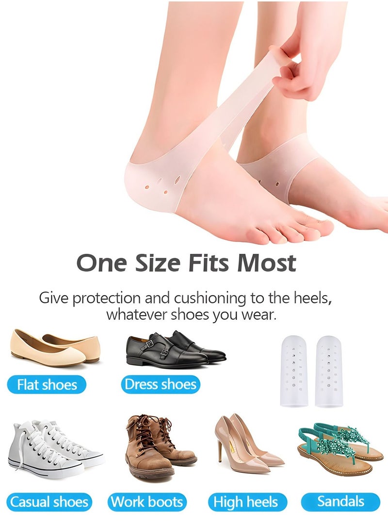 GROIC - Heel Protectors Silicone,Toe Protectors,Gel Heel Pads Cushion,Toe Caps for Foot Pain Relief,Sports Protection Equipment - Image 1