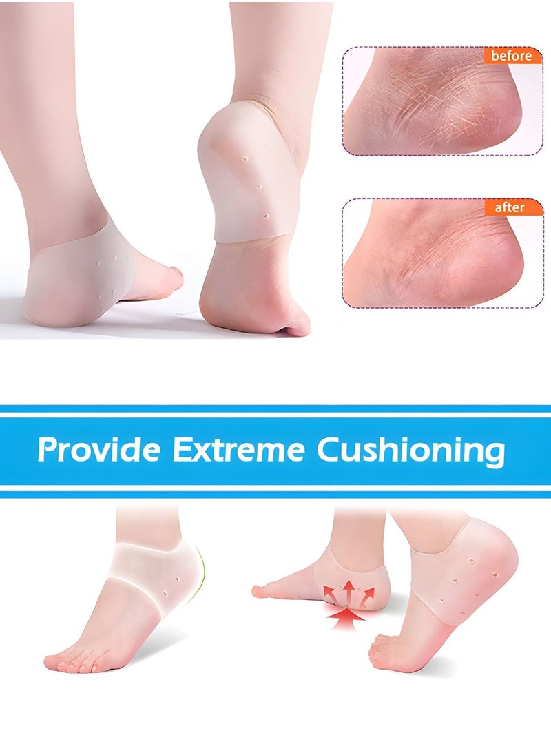GROIC - Heel Protectors Silicone,Toe Protectors,Gel Heel Pads Cushion,Toe Caps for Foot Pain Relief,Sports Protection Equipment - Image 1