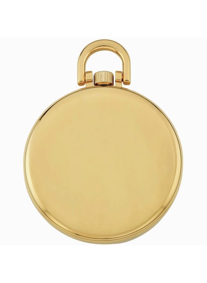 Gotham Men's Gold-Tone Slim Railroad 24 Hour Open Face Quartz Pocket Watch # GWC15029G - Image 3