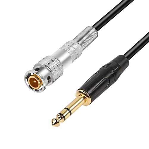 MEIRIYFA 6.35mm BNC Audio Cable, BNC to 1/4 TRS Bidirectional Extension Cord for CCTV DVR Camera Antenna Radio (0.5M) - Image 1