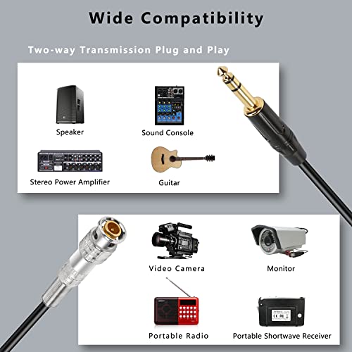 MEIRIYFA 6.35mm BNC Audio Cable, BNC to 1/4 TRS Bidirectional Extension Cord for CCTV DVR Camera Antenna Radio (0.5M) - Image 5