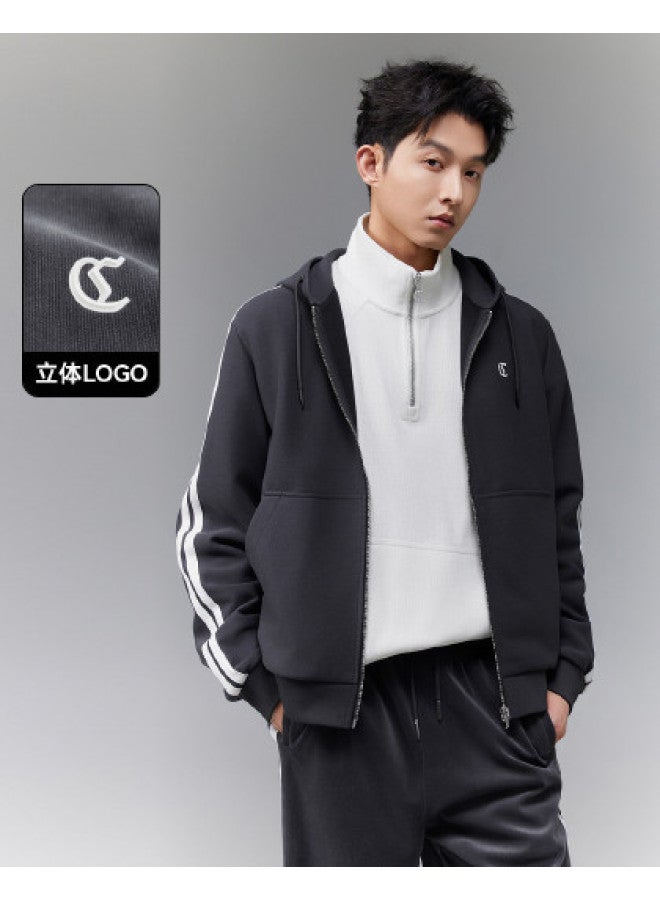 Cabbeen Autumn Men's Jacket With Side Patch Webbing Knit Sportswear Set Winter Jacket - Image 1