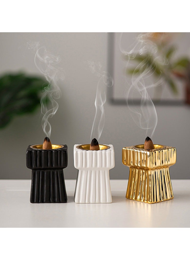 ZAHA Incense burner, home atmosphere decoration, modern design,BLACK - Image 5