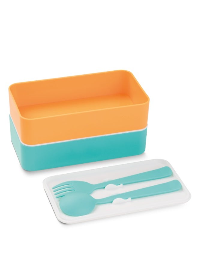 EGAN Lunch Box Stitch 18X10 cm White Color Material is Polypropylene  - Image 3