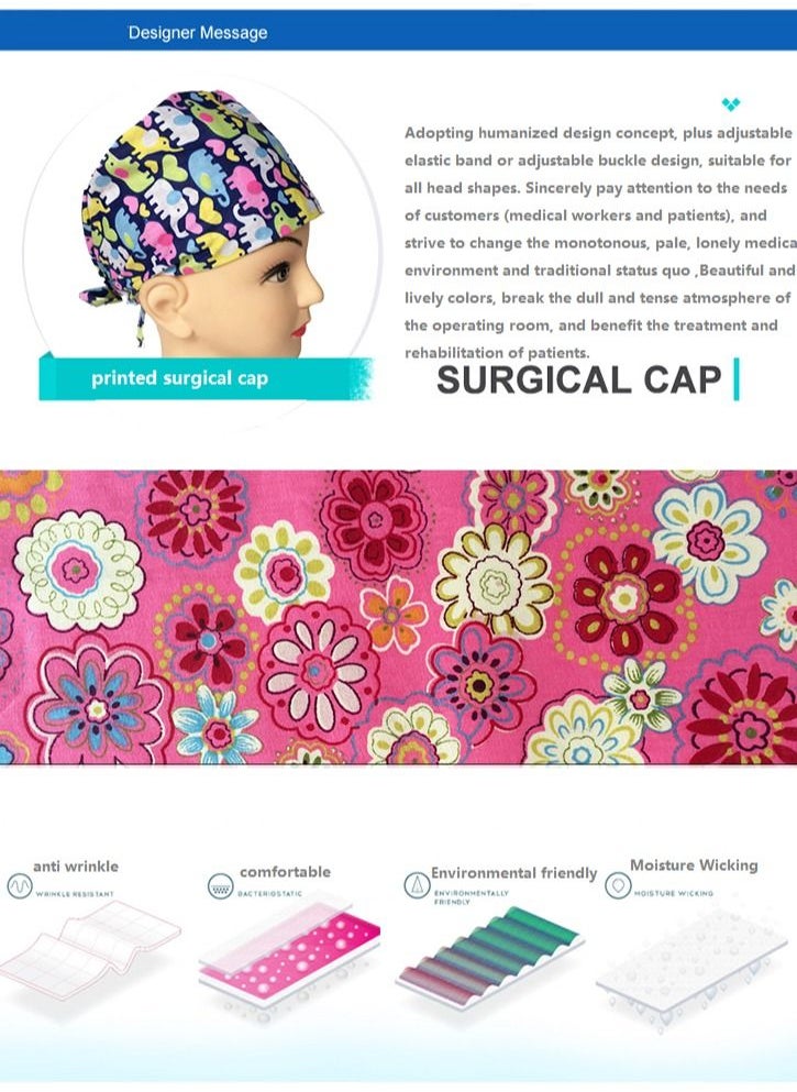 Gasin - Cotton Printed Surgical Hat Chemotherapy Pack Turban Cap - Image 1