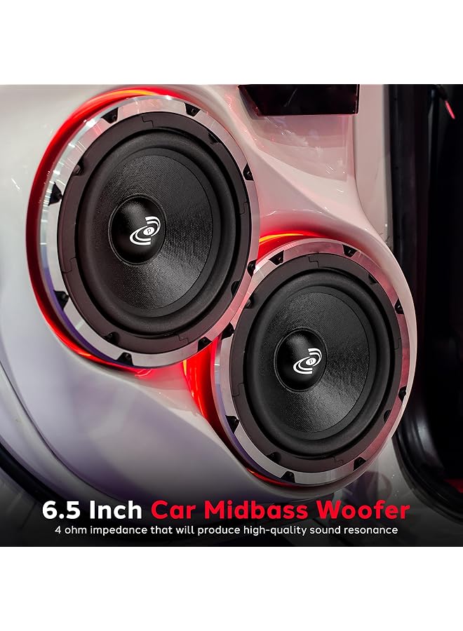 Pyle 1 Pdmw6 Loudspeaker Speaker Medium Bass Round 165 Cm 165 Mm 6.5" 125 Watt Rms 250 Watt Max Impedance 8 Ohm House Dj Parties Disco Party Car, 1 Piece - Image 2