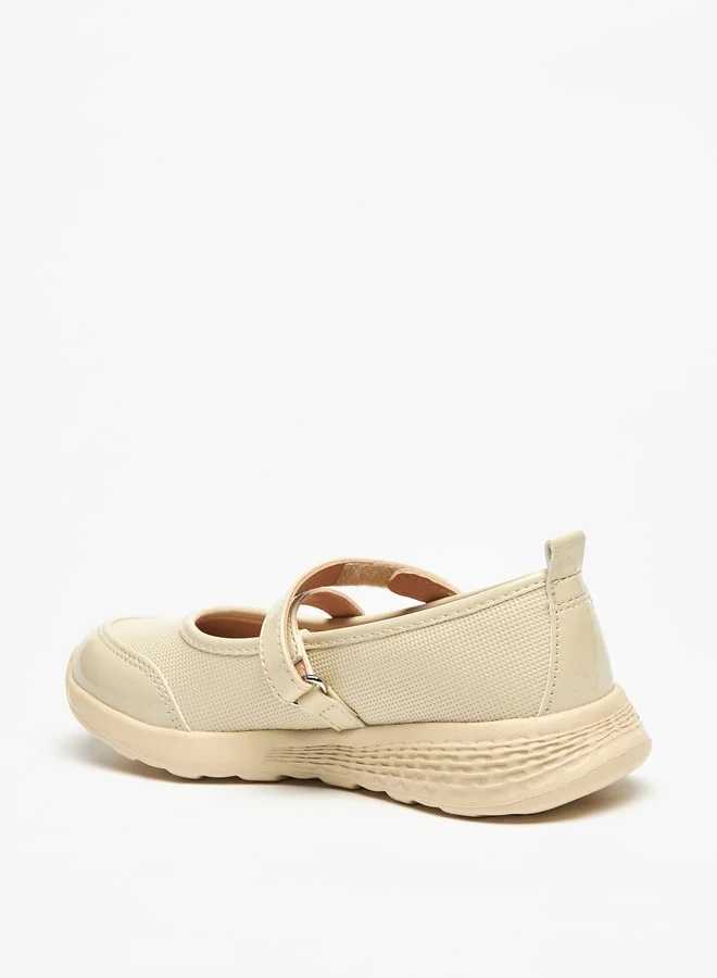 ميسي Little Missy Panelled Mary Jane Shoes with Hook and Loop Closure