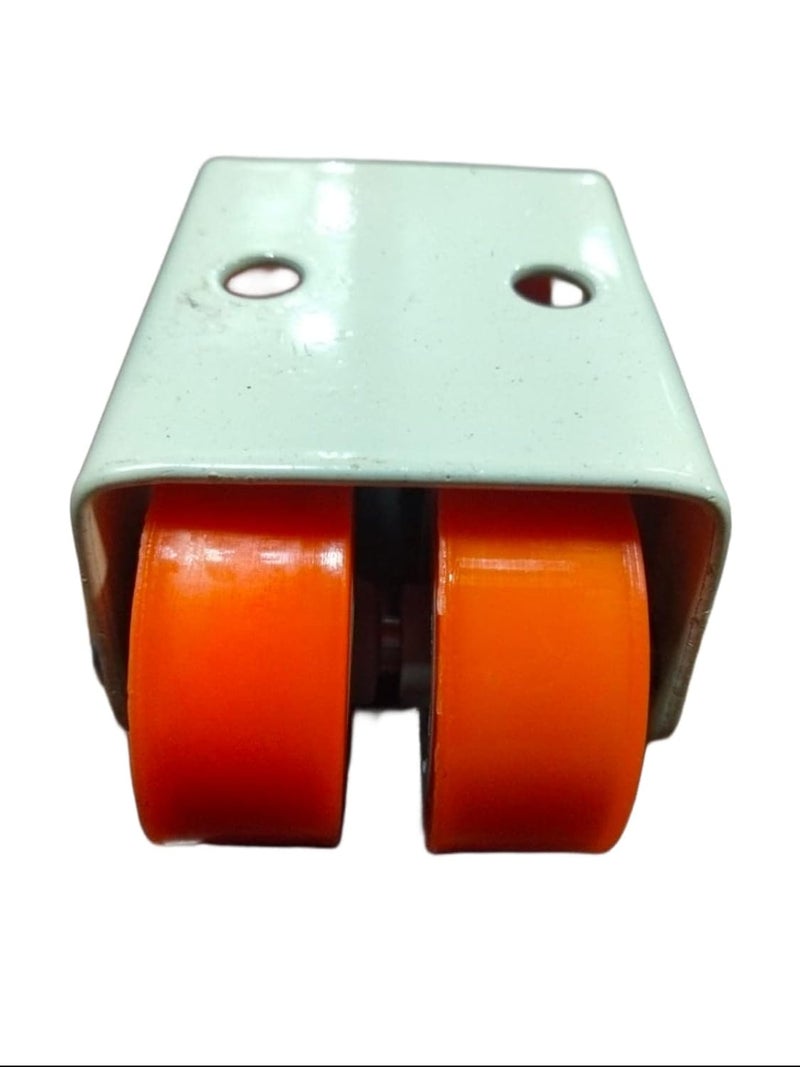 Implemental Bosney 4 x Fix Four Nylon Wheel Caster for Furniture Table Trolley 200Kg Load CapacityIvoryOrange - Image 5