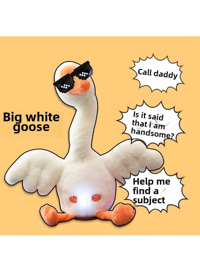 Sand Sculpture White Goose Can Sing And Dance, Learn To Speak And Twist Sand Sculpture Rereading Goose Children's Gift-Specification:Big White Goose-Color:English  Sing, Dance And Learn To Speak - Image 4