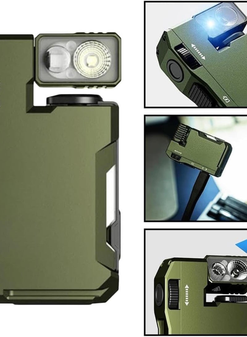 GGOOT G5 Rechargeable EDC Flashlight,Magnetic Mini Flashlight,400 Lumens Rechargeable EDC Flashlight with 180° Rotation & Dual Light,Super Bright EDC Keychain Flashlight for Outdoor Home Emergencies  - Image 2