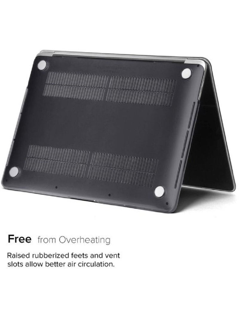 CATANES MacBook Pro 13-inch Model A1706 (2016) Protective Case Hard Shell Laptop Cover Front and Back Sleeve Case Black - Image 5