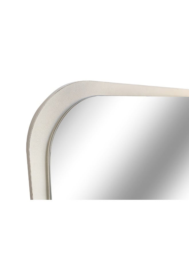 ايست من نون مرآة حائطية مع رف، لون أبيض، مرآة مدخل مزخرفة، 45×45 سم - Image 3