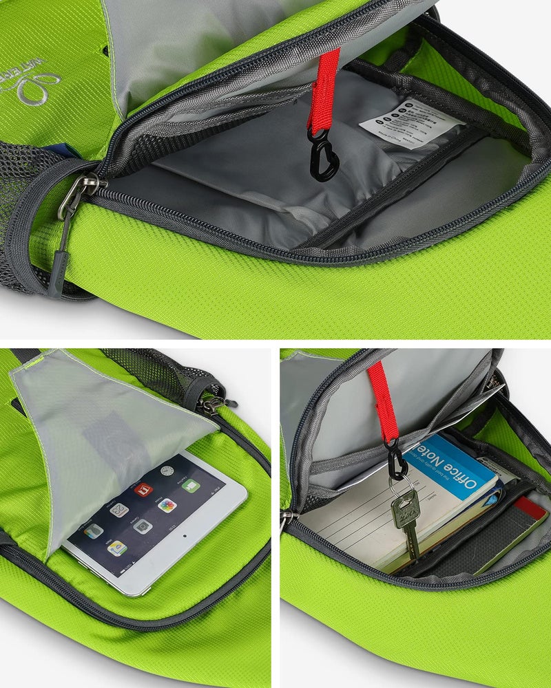 WATERFLY Crossbody Sling Backpack Sling Bag Travel Hiking Chest Bag Daypack - Image 4