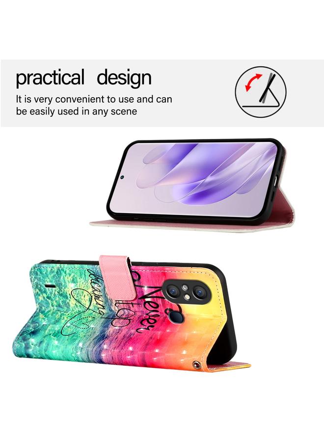 S-TOP Case For Itel A58 / A49 3D Painting Horizontal Flip Leather Phone Case - Image 3