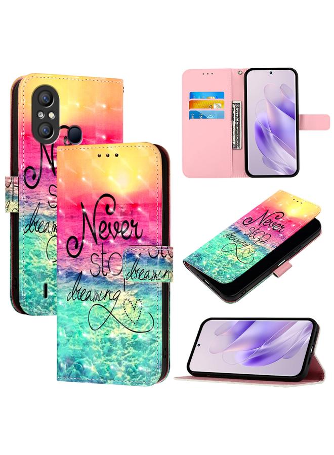 S-TOP Case For Itel A58 / A49 3D Painting Horizontal Flip Leather Phone Case - Image 1