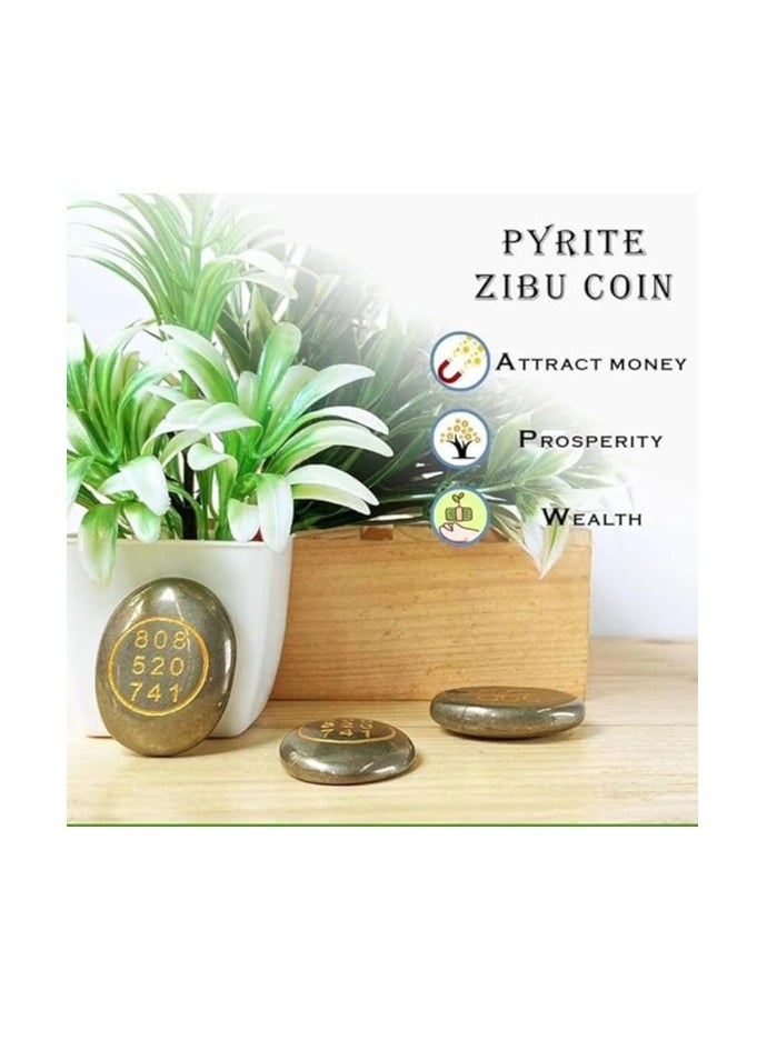 REBUY REBUY Pyrite Stone Money Switch Coin Pyrite Money Switch Word and Zibu Symbol Coin  - Image 2