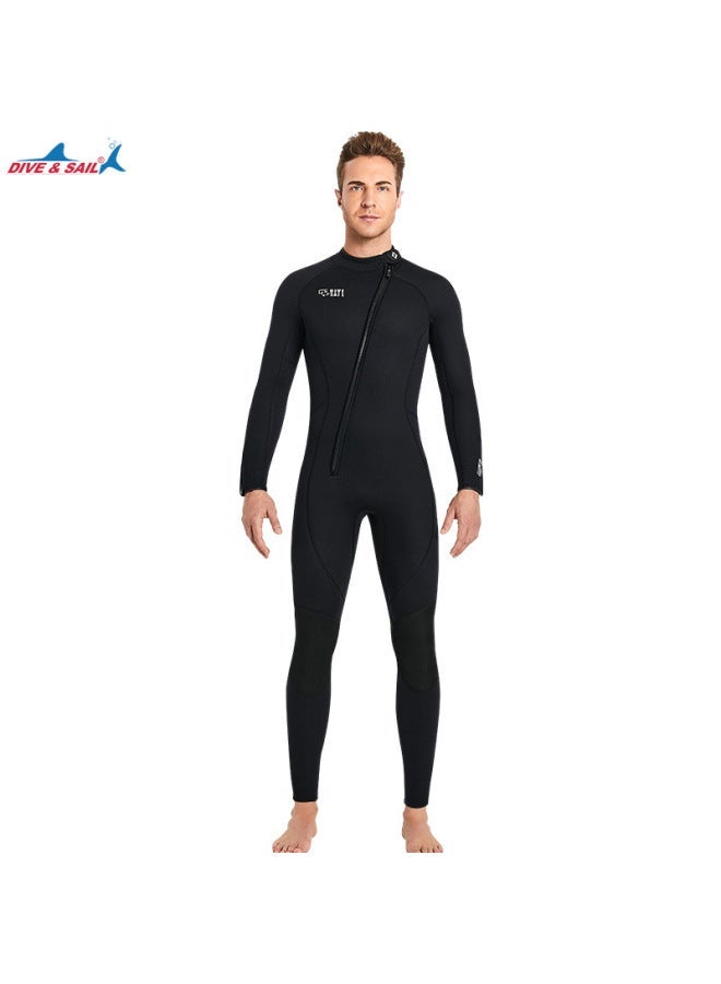 3mm Diving Suit Men's One-piece Warm Wetsuit Women's Long Sleeve Cold-proof Snorkeling Winter Swimwear