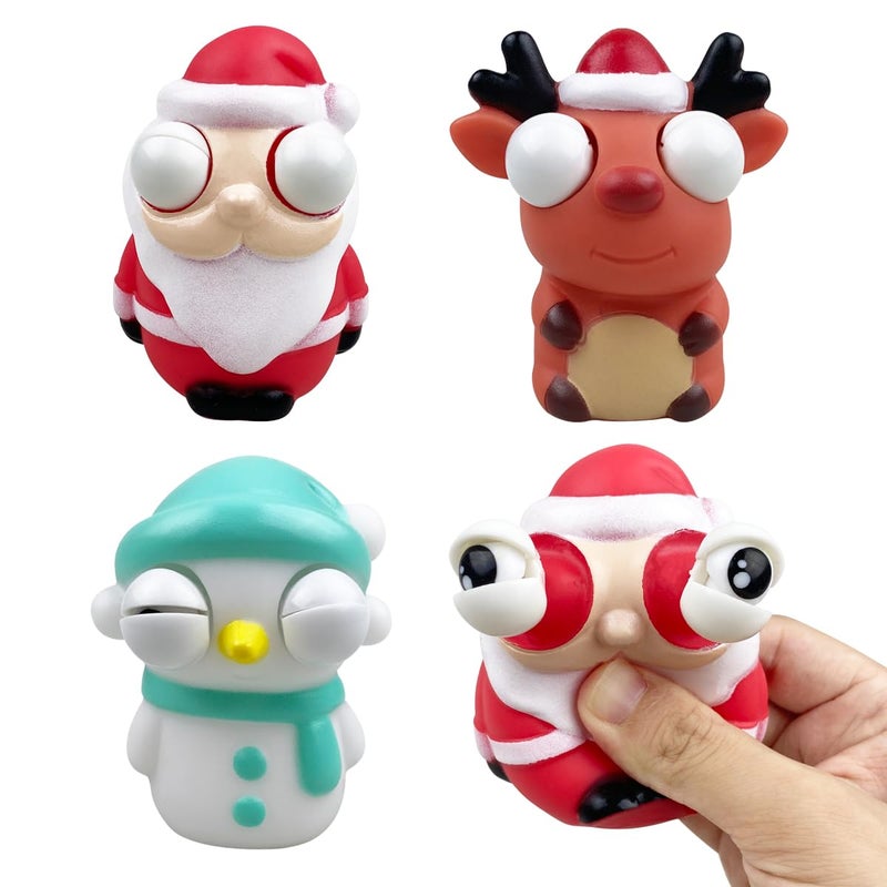 Pinkiwine 3 Pack Christmas Squeeze Out Eyes Toys for Kids Boys Girls Toddlers Christmas Stocking Stuffers Party Favors Gifts - Image 2