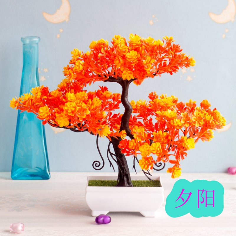 Simulated Plant Potted Grass Ball Bonsai Small Tree Home Decoration Flower Ornaments Creative Mini Small Round Ball Cherry Snowball - Image 5