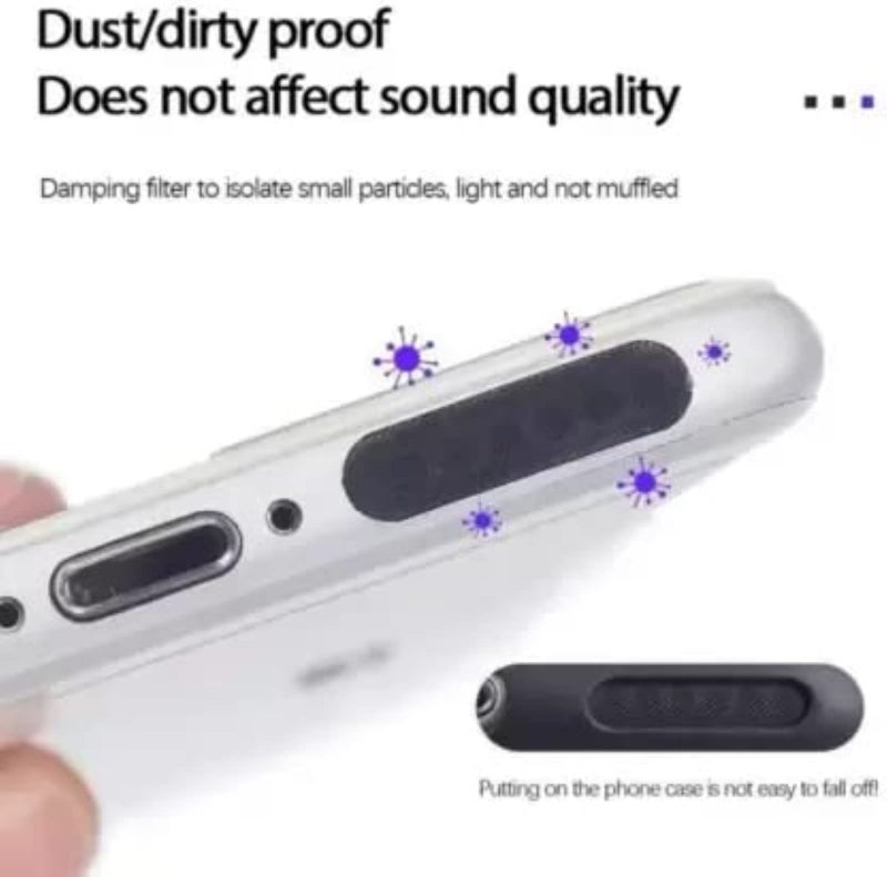 Careflection Mobile Speaker Mic Ear Piece Dust Protector Phone Net Stickers for Android,Tablets,iPhone & iPads Smartphones Mesh Anti Dust Proof Adhesive Stickers + Free Tweezer + Wipes - Image 2