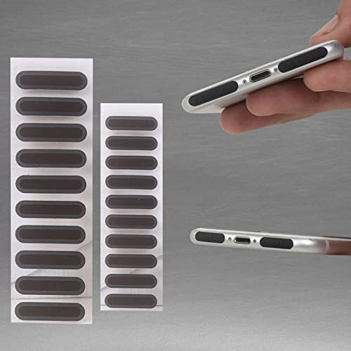 Careflection Mobile Speaker Mic Ear Piece Dust Protector Phone Net Stickers for Android,Tablets,iPhone & iPads Smartphones Mesh Anti Dust Proof Adhesive Stickers + Free Tweezer + Wipes - Image 1
