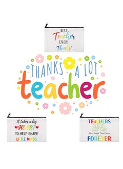 Saintrygo 15 Pieces Teacher Appreciation Gifts Teacher Makeup Pouch Cosmetic Bag Teacher Thank You Gifts for Women Travel Toiletry Case Pencil Bag with Zipper for Teacher, 3 Styles (Tree)  - Image 5