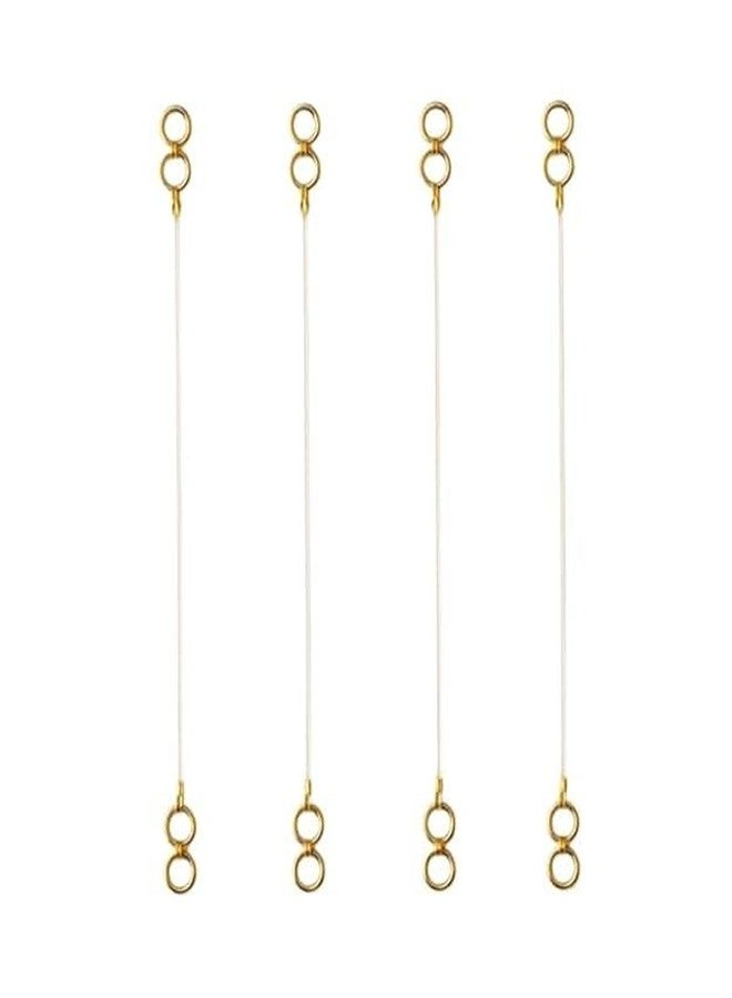 mpk perfect Gold Plated Invisible Elastic Ear Support Chains for Heavy Earrings - Adjustable, Lightweight & Transparent, Pack of 4 - Pain-Free Earring Lifter for Women & Girls - Image 1