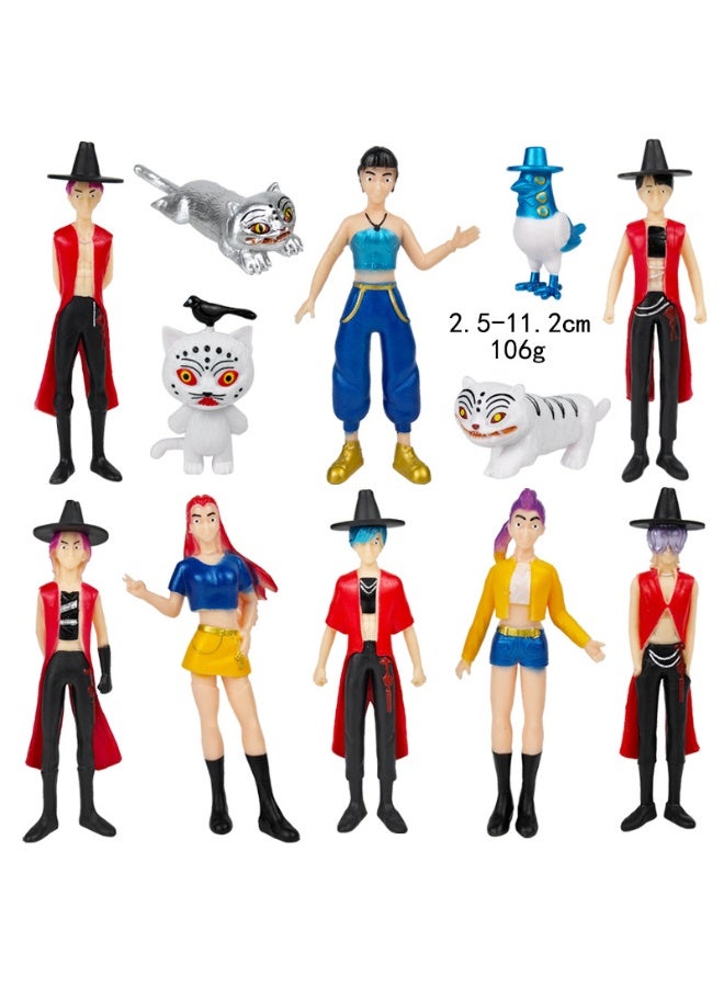 Y&D 12 Pcs kpop hunters Action Figure Toys For Fans  Series Figures Model Birthday Cake Toppers