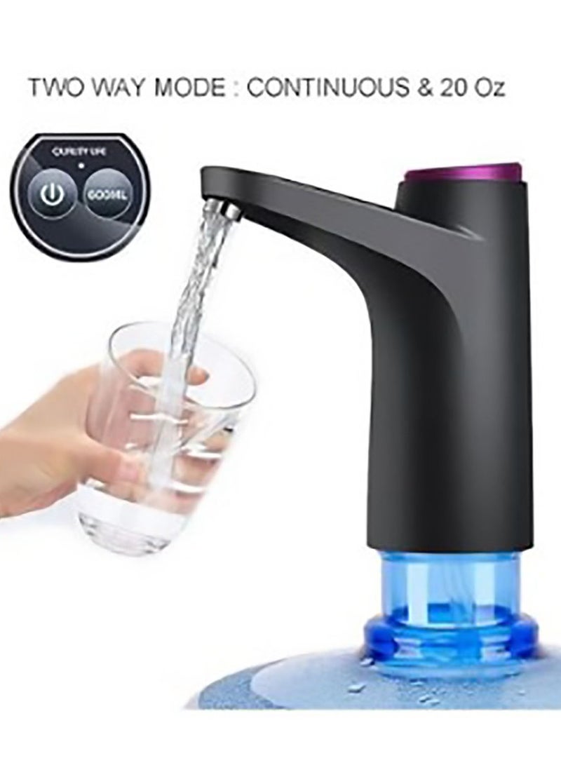 موزع مياه أوتوماتيكي لإبريق عالمي سعة 3-5 جالون - مضخة مياه كهربائية قابلة لإعادة الشحن عبر USB، موزع زجاجات مياه مريح ومحمول - Image 1