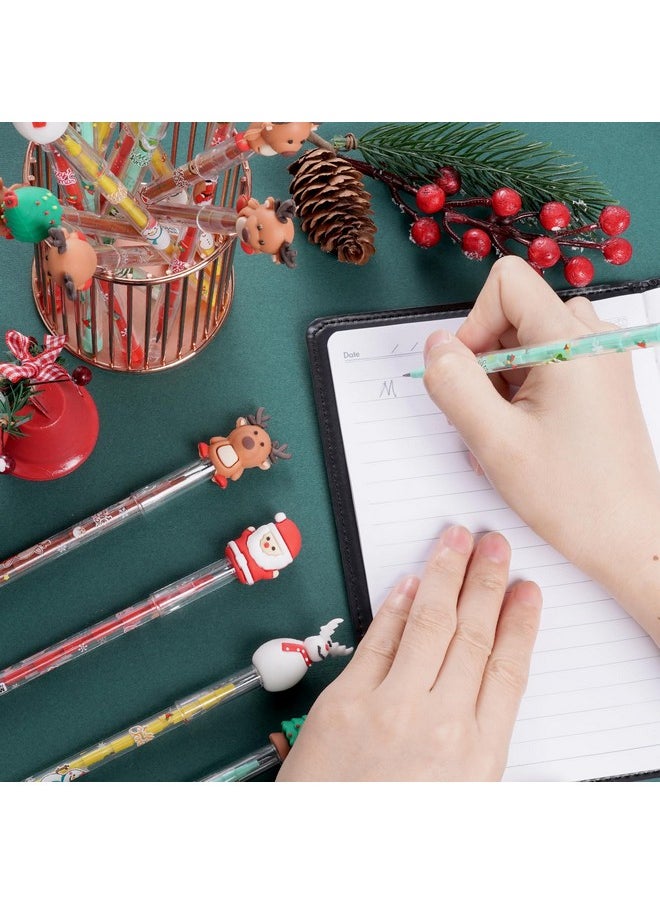 SUMERSHA - 24Pcs Christmas Pencils Multi Point Stackable Push Pencil 4 Styles Christmas Tree Santa Snowman Elk For Christmas Favors Prize Kids Classroom Rewards Xmas Party Favors - Image 1