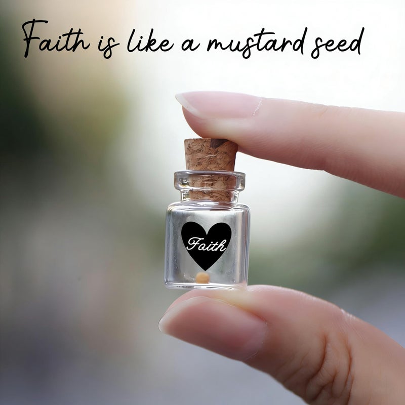 Qpige Bulk 30 Have a Little Faith Card Christian Gifts for Women, School Church Wedding Baptism Unique Christian Religious Inspirational Gifts for Women Men(Heart-30) - Image 2