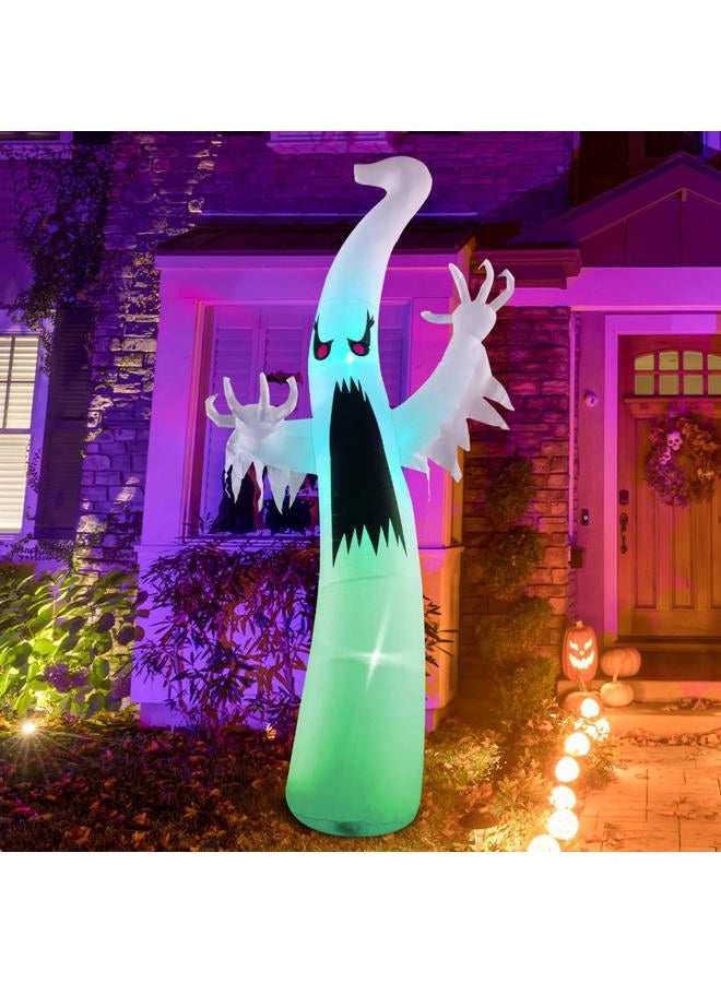 GOOSH 6 FT Height Halloween Inflatable Outdoor Colorful Dimming Ghost, Blow Up Yard Decoration Clearance with LED Lights Built-in for Holiday/Party/Yard/Garden - Image 2