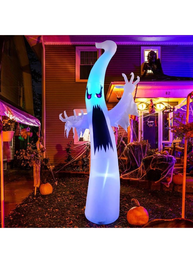 GOOSH 6 FT Height Halloween Inflatable Outdoor Colorful Dimming Ghost, Blow Up Yard Decoration Clearance with LED Lights Built-in for Holiday/Party/Yard/Garden - Image 1